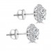 2.05 Ct Ladies Round Cut Diamond Stud Earring In 14 kt White Gold